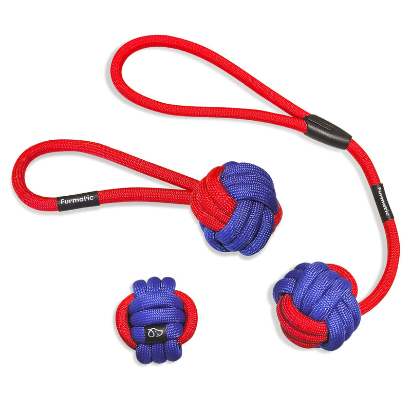 Rope Dog Toys for Small and Medium Dogs | Dog Toys for Aggressive Chewers | Dog Tug of War Toy for Interaction and Teeth Cleaning, Set of 3 Ropes - PawsPlanet Australia
