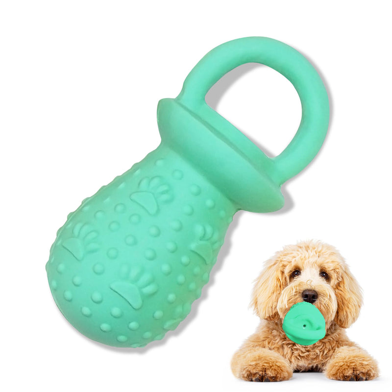 Latex Chew Dog Toys, Novelty Squeaky Pacifier Dog Toys, 5.2" Durable Pacifier Dog Chew Toys for Small and Medium Dogs (Green,1 Pcs) Green - PawsPlanet Australia