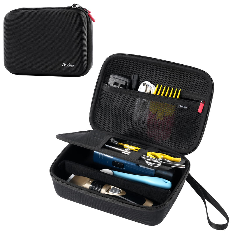 ProCase Hard Pet Grooming Tool Storage Case, Travel Organizer for Oneisall/Wahl Dog Clippers, Pet Shaver, Nail Trimmer and Accessories, Grooming Bag for Dog or Cat Grooming Kits Supplies -Black - PawsPlanet Australia