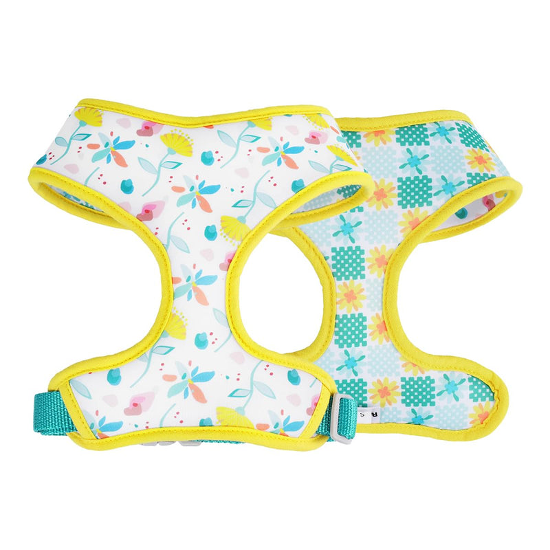 Reversible Prints Dog Harness Pet Harnesses for Extra Small Medium Large Dogs Soft Breathable Adjustable Puppy Vest for Easy Walking (Yellow, XS) Yellow - PawsPlanet Australia