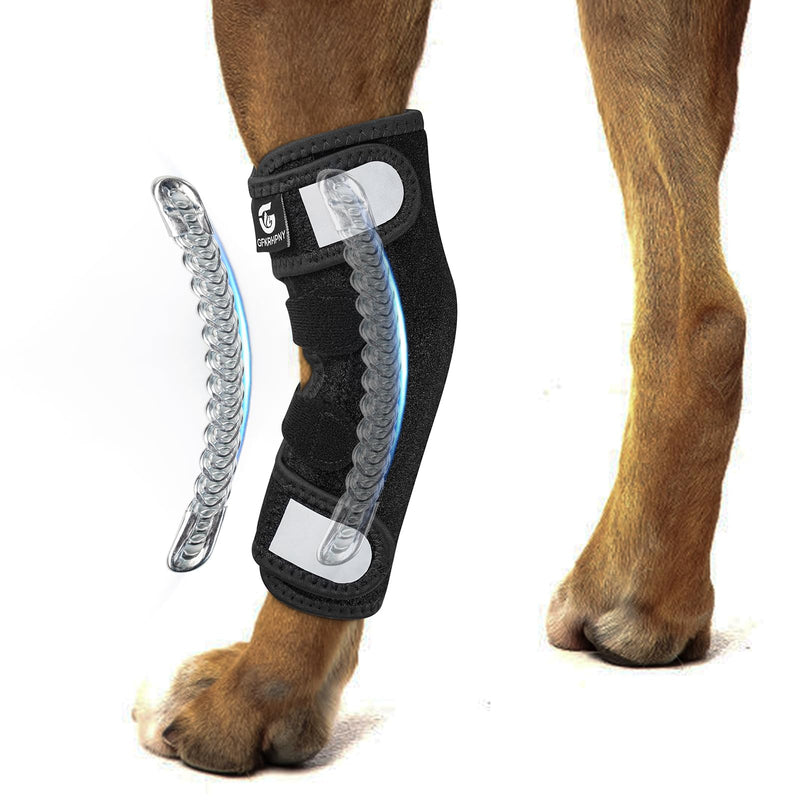 Dog Leg Braces for Back Leg for Torn ACL & CCL, Rear Leg Hock Ankle Brace with Metal Spring Inserts Reflective Straps, Dog Wrap Brace for Bottom Joint for Injury Sprain, Wound Care L - PawsPlanet Australia