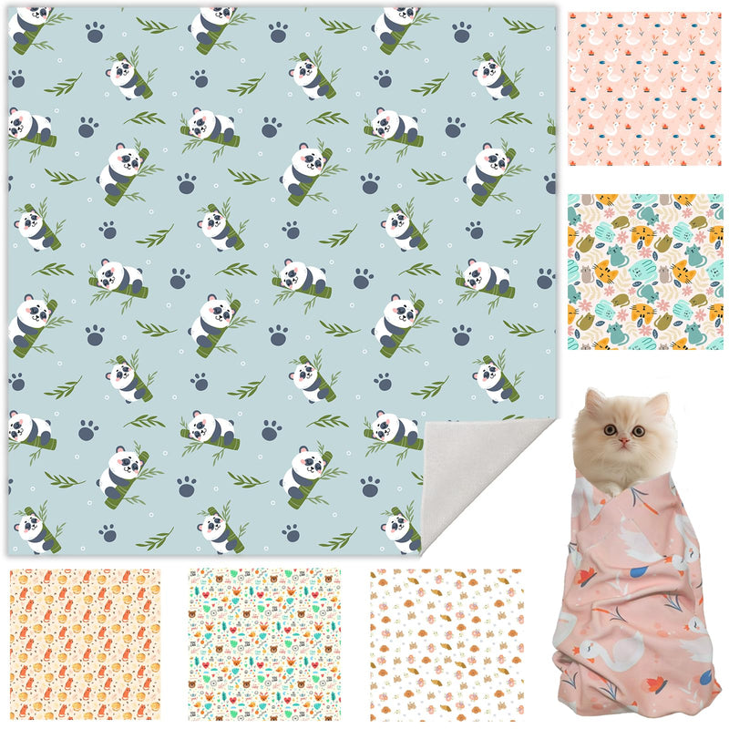 Cat Grooming Wrap, Cat Restraint Wrap for Nail Clipping, Self-Adherent Fabric Wrap for Cats, Anti-Scratch, Anti-Escape, Multifunctional Swaddle Wrap Pet Tool (Panda, X Large) X Large (22lbs) Panda - PawsPlanet Australia