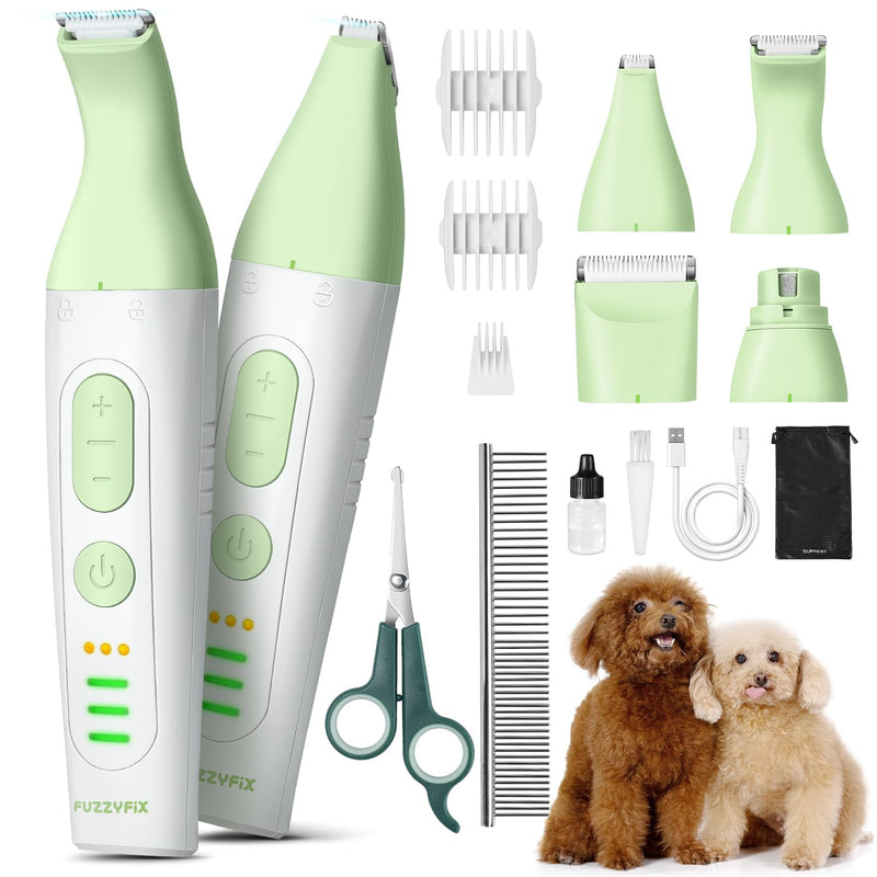 Dog Grooming Kit, 4 in 1 Pet Clippers for Grooming Supplies, Cordless Dog Paw Trimmer Nail Grinder, Professional Long Hair Shaver for Matted Hair Cat Small Dogs Thick Coats - PawsPlanet Australia