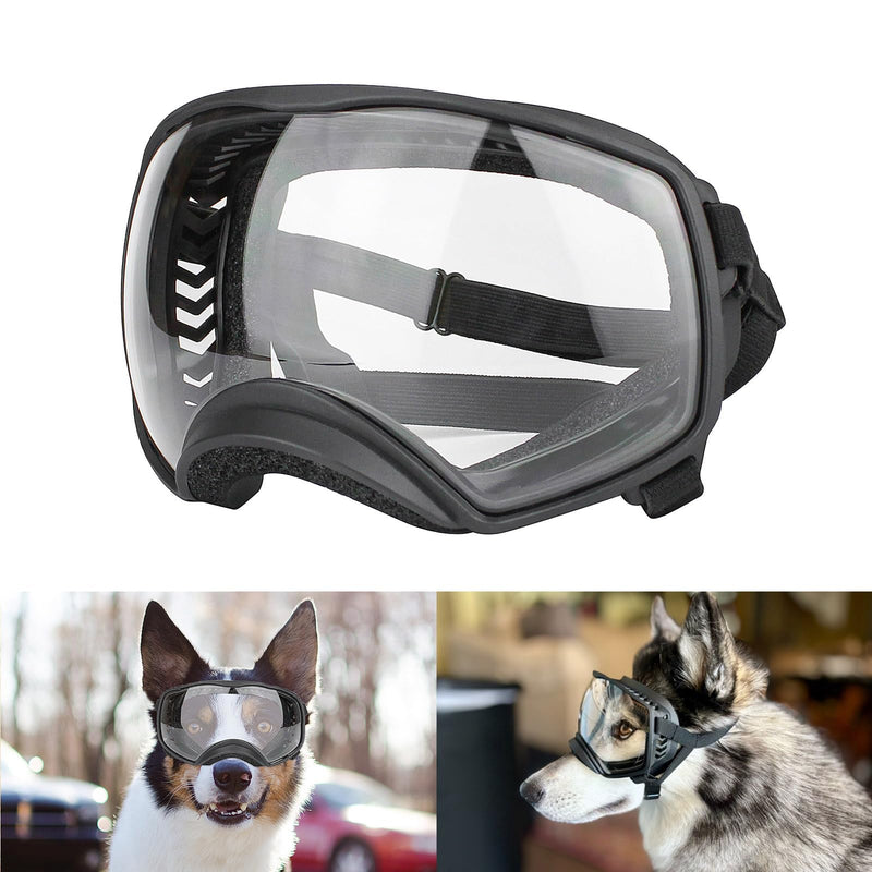Enjoying Clear Dog Goggles for Large Dogs, Dog Sunglasses Medium Large Breed, Summer UV Pet Eye Protection, Winter Pet Snow Goggles, Transparent - PawsPlanet Australia
