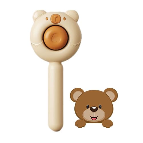 Dog Brush for Shedding, Gentle Self Cleaning Pet Brush with Release Button for Cats and Dogs, Easy to Remove Loose Hair Daily Grooming Tool During Shedding Season Brown Bear