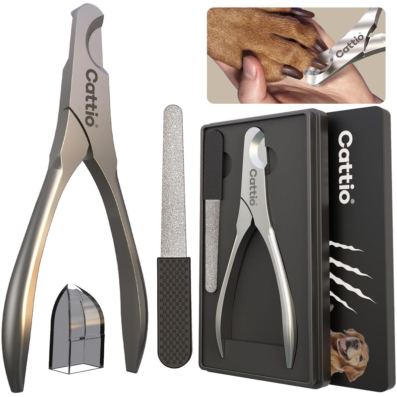 Dog Nail Clippers - All Steel Material, Built-in Spring,Heavy Duty Dog Nail Trimmer Full Metal Razor Sharp Professional for All Dogs Cats with Thick Toena,Dog Nail Trimmers Dog Nail Clippers Set (Matte) - PawsPlanet Australia