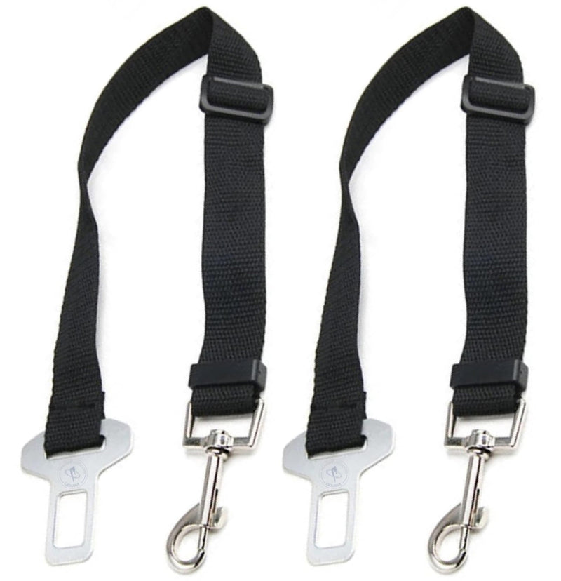 Car Dog Leash - Best Dog Seat Belt (2 Pack) Car Harness Attachment for Dogs - Adjustable Dog Restraints Seatbelts for Cars (17.5in - 26in) - PawsPlanet Australia