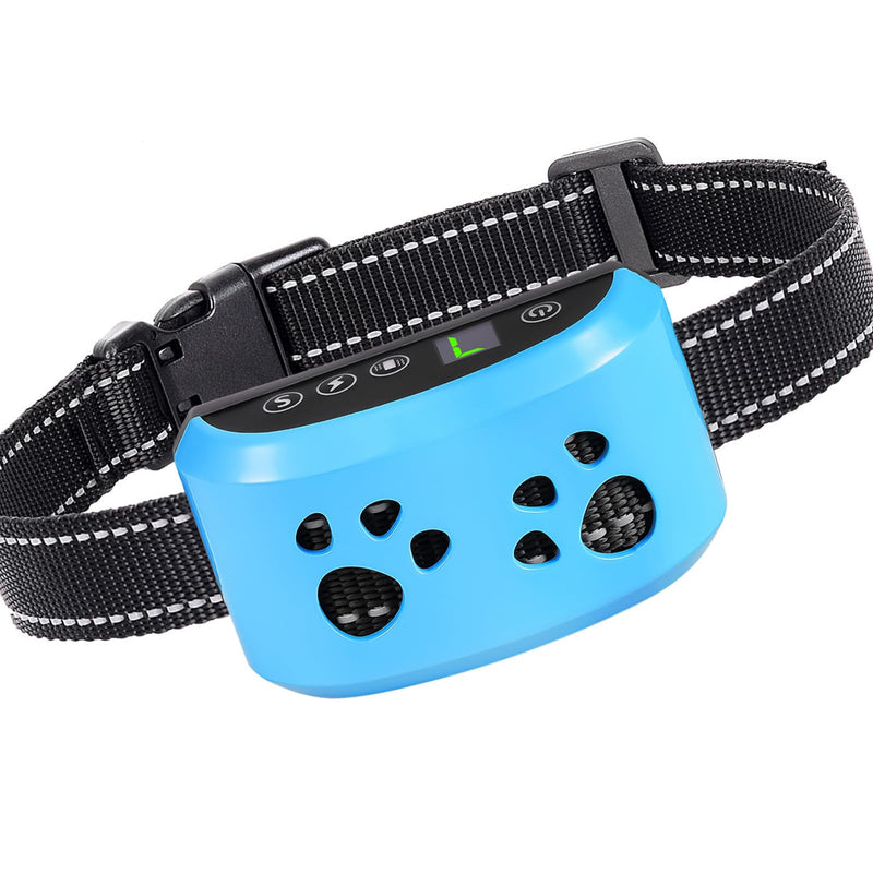 Dog Bark Collar, Svtrat Smart Bark Collar for Small Medium Large Dogs Anti Bark Collars with 4 Training Modes and 7 Level Sensitivity, Barking Collar Light Blue - PawsPlanet Australia