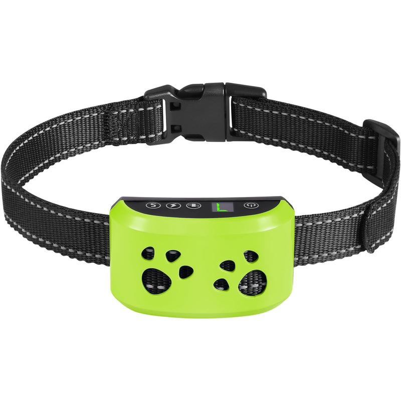 Dog Bark Collar, Svtrat Anti Bark Collars Smart Bark Collar for Small Medium Large Dogs with 4 Training Modes and 7 Level Sensitivity Adjustable Green - PawsPlanet Australia