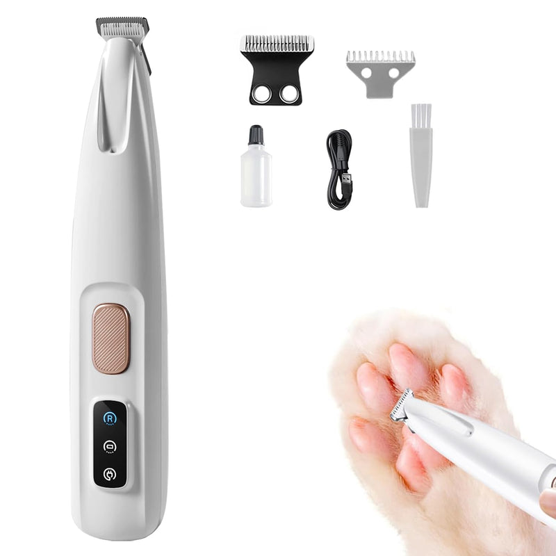 Paw Trimmer for Dogs Cats, Low Noise Paw Small Dog Clipper with 2 Blades for pet’s Paws Eyes Ears Faces and Rump - PawsPlanet Australia