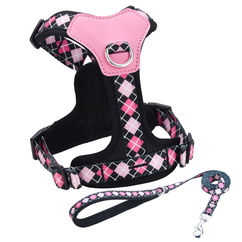 Small Dog Harness and Leash Set, No Pull Dog Harness with 2 Leash Clips, Anti-Escape Easy Walk Puppy Harness, Adjustable Dog Vest Harness for Training Walking for Small Dogs(Black, S) Black - PawsPlanet Australia