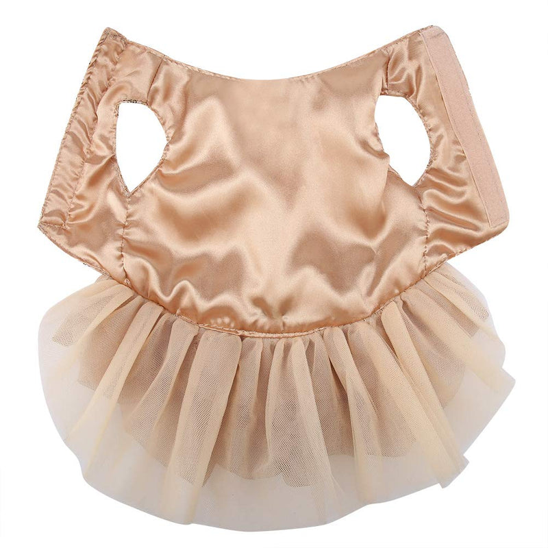 Small Dog Wedding Dress Walfront Rose Gold Sequined Princess Bubble Skirt (M)