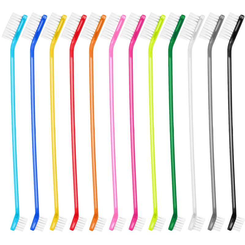 12Pcs Toothbrush for Dogs Small Breed,Dual Headed Pet Toothbrush,Dental Hygiene Soft Toothbrush to Clean Pet Teeth,Dog Tooth Brush for Small to Large Dogs, Cats, and Most Pets, 12 Color - PawsPlanet Australia