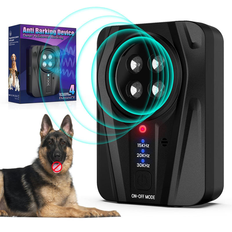 Dog Bark Deterrent Device, Auto Anti Barking Devices for Dogs 33FT, Ultrasonic Dog Barking Device with 3 Modes, Rechargeable Dog Bark Stopper for Dog, Stop Dog Barking Device Safe for Puppy Large Dogs - PawsPlanet Australia