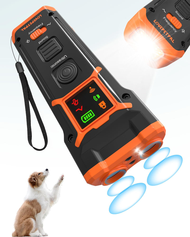 2025 Dog Training Bark Deterrent Device, Anti-Barking Device with HD Display and LED Flashlight for Dogs, Stop Bad Behavior Without Yelling or Swatting, Ultrasonic Stopper Alternative to Shock Collar - PawsPlanet Australia