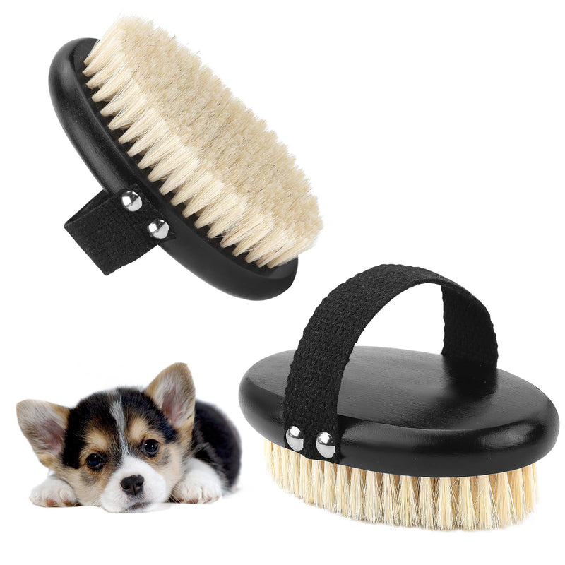 Pet Palm Brush for Dogs & Cats, Puppy Hand Brush for Massaging Grooming Shedding, Soft Bristle Kitten Brush Efficient Pet Loose Hair Remover Comb Supplies for Long and Short Hair Pets(Black) Black - PawsPlanet Australia
