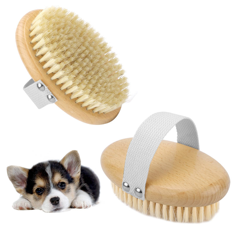 Pet Palm Brush for Dogs & Cats, Puppy Hand Brush for Massaging Grooming Shedding, Soft Bristle Kitten Brush Efficient Pet Loose Hair Remover Comb Supplies for Long and Short Hair Pets(Brown) Brown - PawsPlanet Australia