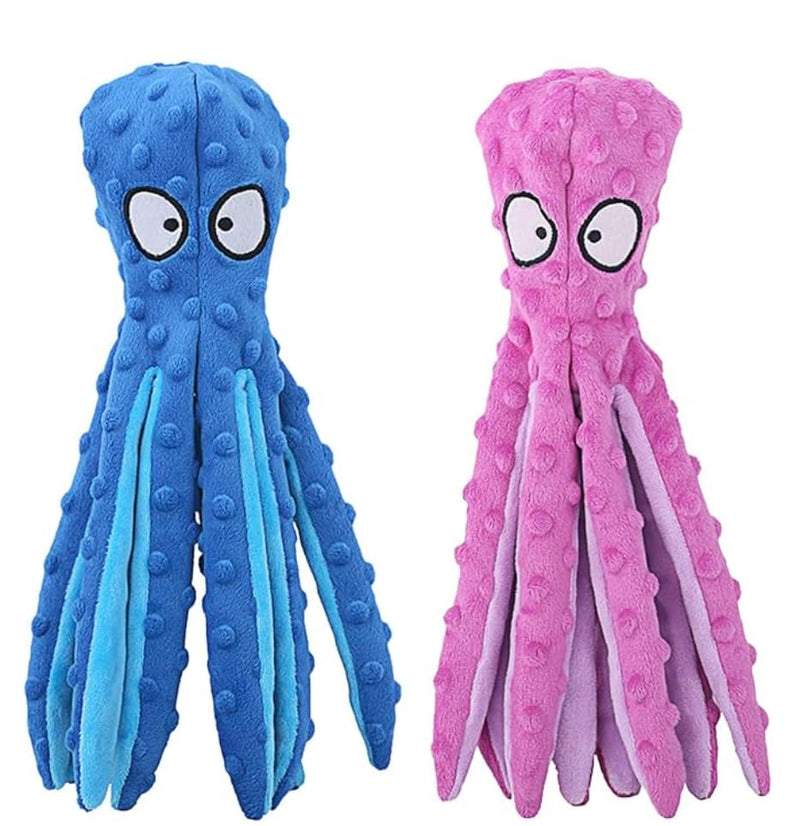 Squeaky Dog Toys, Octopus No Stuffing Crinkle Plush Dog Toys to Keep Them Busy, Interactive Dog Chew Toys for Puppy Teething, Large Dog Toys for Large Medium Small Breeds, Pet Toys, 2 Pack - PawsPlanet Australia
