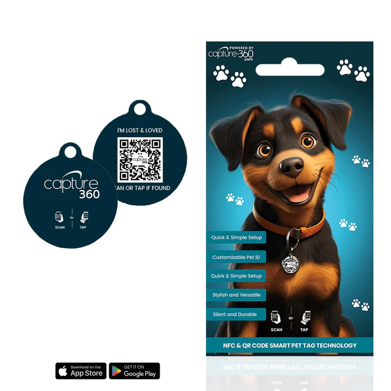 QR Code & NFC Smart Pet ID Tag – Waterproof, Durable, Customizable Digital ID for Dogs & Cats – Easy Setup, Lost Pet Finder, Cloud Storage Option - PawsPlanet Australia