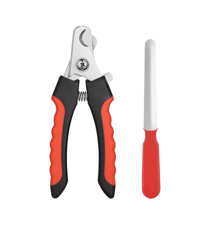 QMWG 12 X 4 CM Dog Nail Clippers for Small Dogs, Ultra Sharp Stainless Cat Nail Clippers with Guard for Large to Medium Dogs, Cats, Rabbits and Guinea Pigs, Free Nail File - PawsPlanet Australia