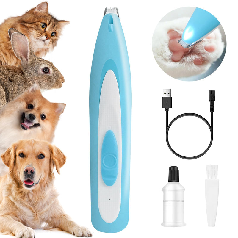 Gayrrnel Dog Paw Trimmer, Paw Trimmers for Dog's Feet - Dog Trimmer for Paws with LED Light Electric Dog Trimmer for Paws - PawsPlanet Australia