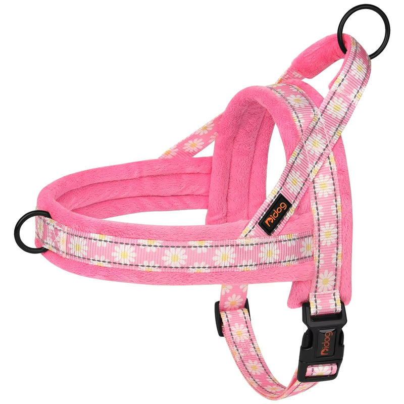 Didog No Pull Dog Harness with Soft Padded, Easy Walk Dog Harness with Quick Release Buckle, Adjustable & Reflective Pet Harness with Soft Padded for Small Medium Dogs (S:Chest 19-22", Pink) S: Chest 19-22", Fit 15-25 lbs - PawsPlanet Australia