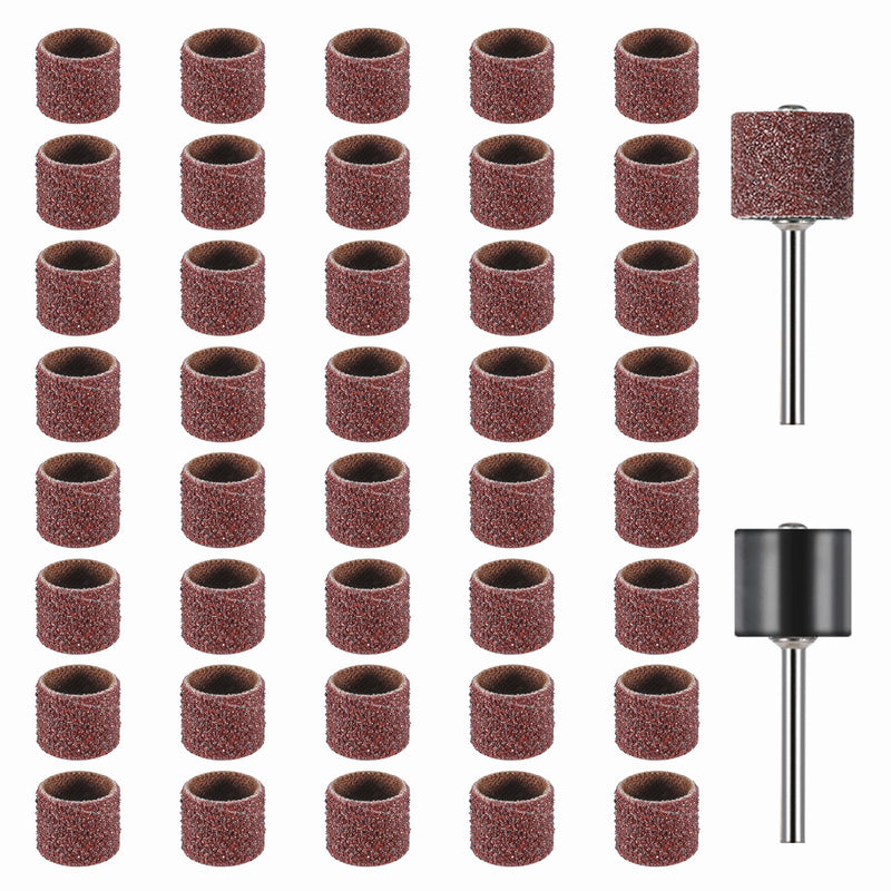 42 Pcs Pet Nail Grinder Replacement Kit with Grit Sanding Bands Pet Dog Nail Smoother Sanding Drum Set Pet Claw Grooming Supplies for Dog Claw Care (80#/120#) - PawsPlanet Australia