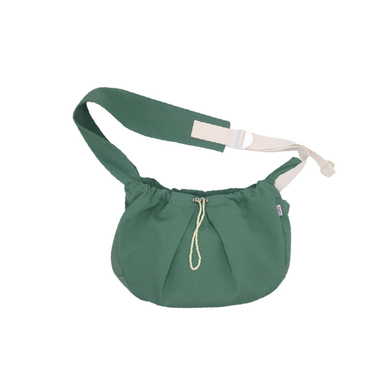 Ferret Sling Carrier - Pet Carrying Bag with Adjustable Strap Hands Free Shoulder Bag Crossbody Travel Slings Soft Small Animal Bonding Pouch Front Backpack for Ferret Rabbit Puppy Kitten (Green) Green - PawsPlanet Australia