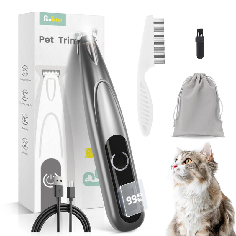 Cat Clippers with LED Display Light Sliver - PawsPlanet Australia