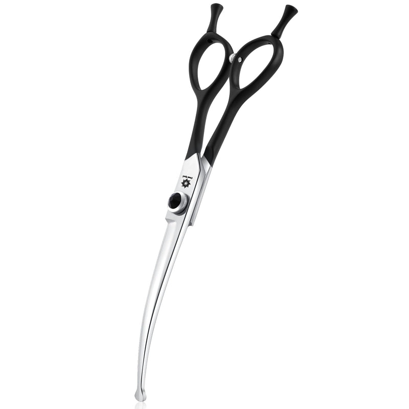 Dream Reach 6.5" Downward Curved Dog Grooming Scissors for Trimming Face and Paws, Safety Round Tip Shears for Pet Dogs and Cats, Professional Pet Grooming Scissors Black Black-6.5in - PawsPlanet Australia