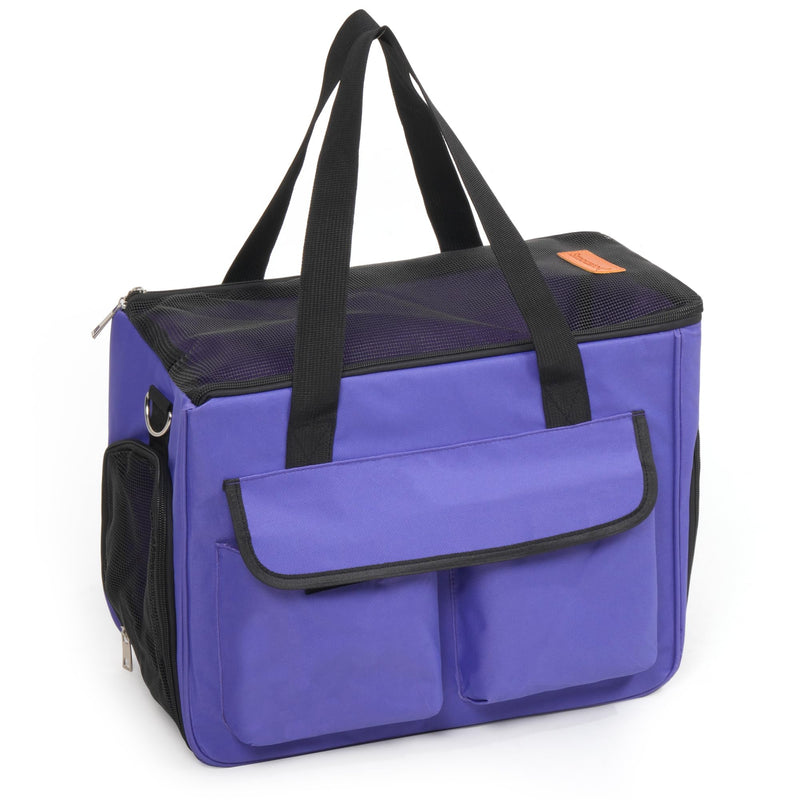Cat & Dog Carrier for Pets Up to 15 Lbs, Airline Approved Soft-Sided Collapsible Pet Carrier for Cats & Dogs, Cat Carrier with Breathable Mesh, Padded Interior – Ideal for Car Rides, Daily Use(purple) purple - PawsPlanet Australia