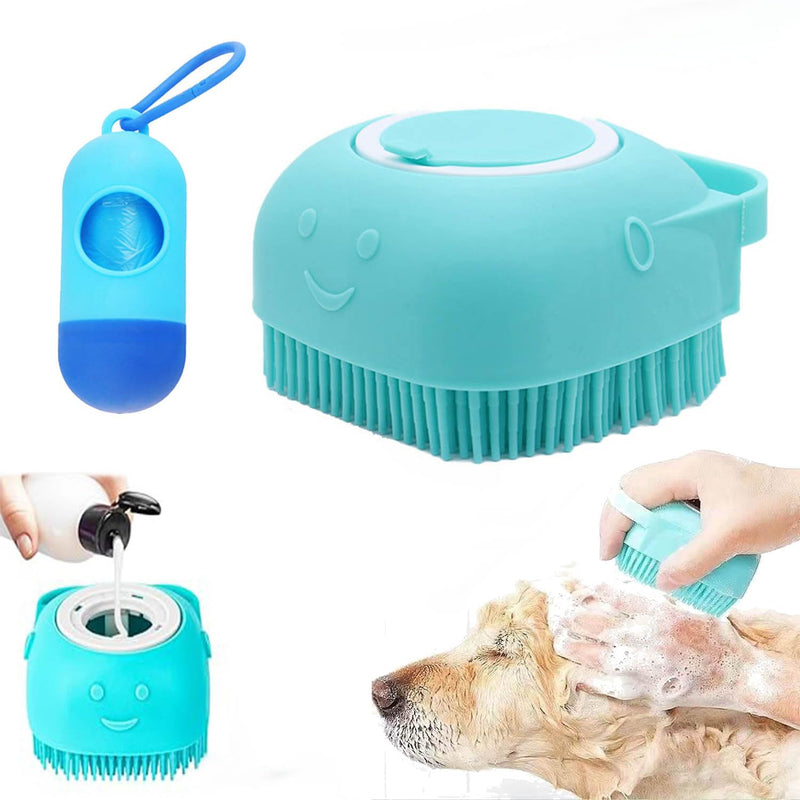 Pets Bath Brush | Scrubber for Bath | Dog Shampoo Brush | Dog Washing/Shower Brush, Suitable for Short/Long Haired Dogs, (pink) (Blue) Blue - PawsPlanet Australia