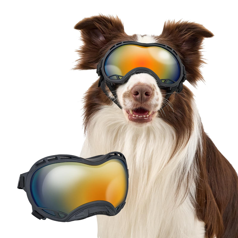 OneTigris Dog Goggles, Dog Sunglasses for Large Dogs with Adjustable Strap UV Protection, Windproof, Suitable for Medium Large Breed, Dogs Eyes Protection (Medium) - PawsPlanet Australia
