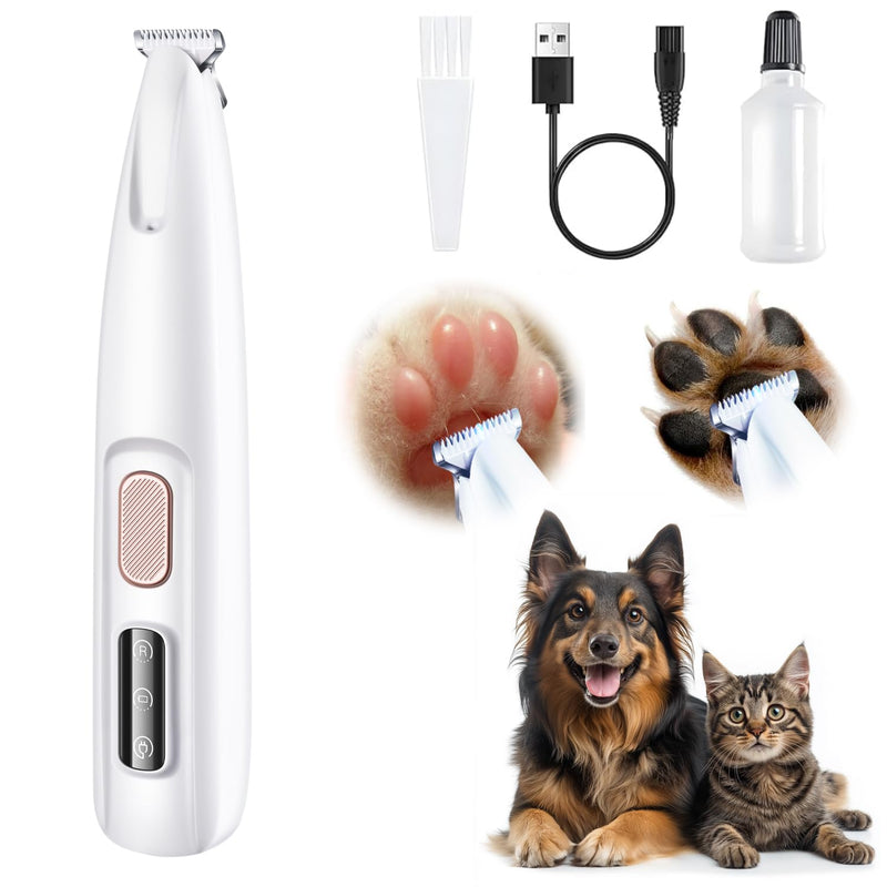 Dog Paw Trimmer,Pet Micro Precision Trimmer for Paws,Cordless Dog Clipper with Led Light,Paw Trimmer for Dogs Cats,USB Rechargeable Low Noise Dog Grooming for Paws,Face,Ears,Eyes,Hair - PawsPlanet Australia