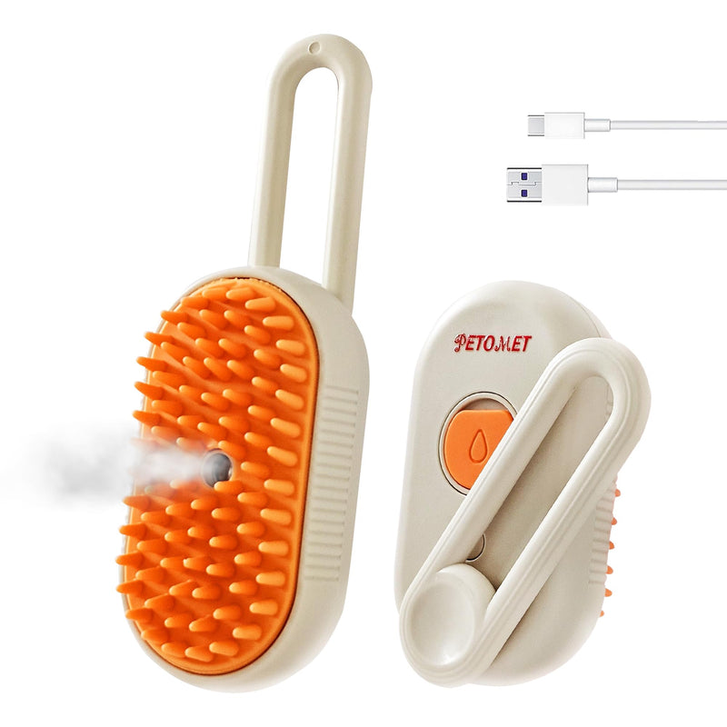 4 in 1 Cat steam brush, steam brush for dogs, rabbits., Pet spray comb for shedding and grooming, Gentle Technology, Easy-to-Clean, massage, Grooming Washable, useful for shedding - PawsPlanet Australia