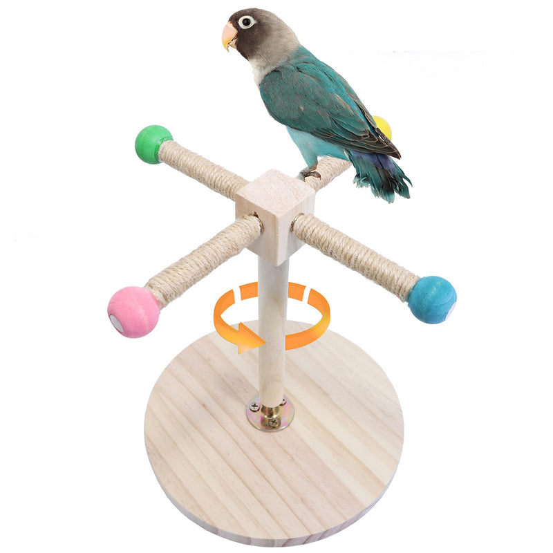 Bird Stand Perch, Portable Tabletop Bird Perch,Interactive Spin Training Bird Toys for Small Medium Parrots Parakeets Conures Lovebirds or Cockatiels - PawsPlanet Australia