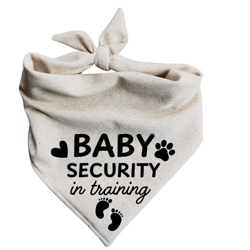 Baby Security in Training Dog Bandana Pregnancy Announcement Natural Cream Minimal Style (Large) Large - PawsPlanet Australia