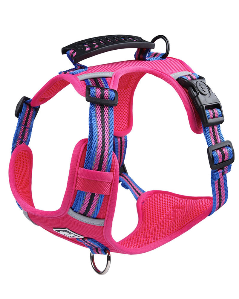 No Pull Dog Harness with Easy Control Soft Handle for Small Medium Large Dogs,Reflective Adjustable Puppy Harness,Heavy Duty Girl Boy Pet Vest with Safety Buckle (Pink, S) Pink - PawsPlanet Australia