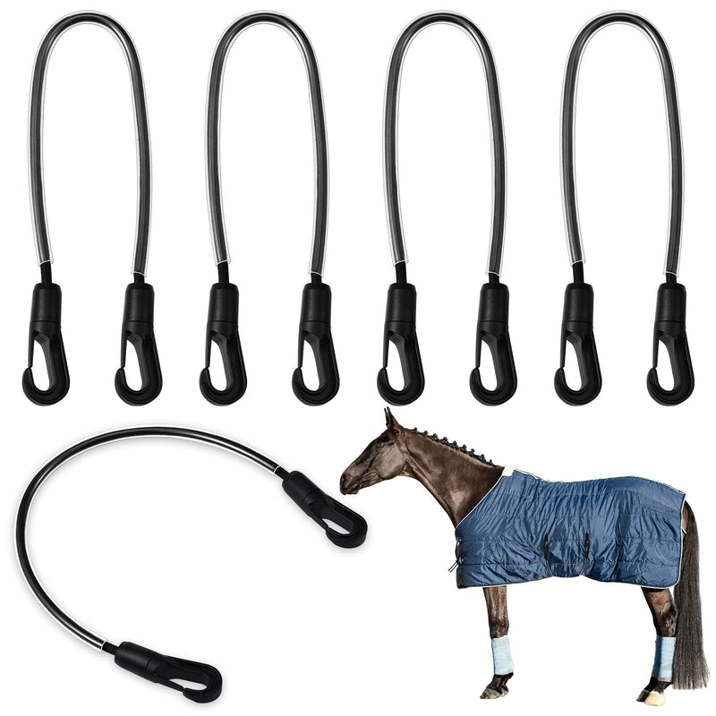 4 Pcs Horse Blanket Straps Adjustable Elastic Tail Strap with Double Ended Clips Stretchy Horse Blanket Leg Straps Replacement Elastic Legs Strap,16 inch - PawsPlanet Australia