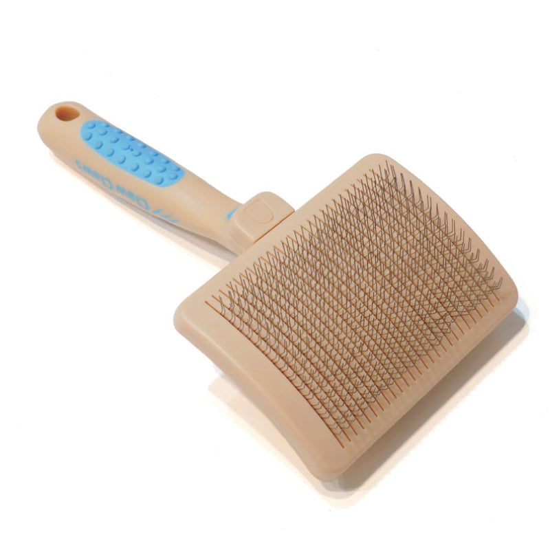 Pet Slicker Brush for Large Dogs, Plastic Handle, Gently Remove Tangled and Mats Hair, Pet Grooming Brush Tool, Sheepskin Wool Carders (8" Quick Cleaning) 8" Quick Cleaning - PawsPlanet Australia
