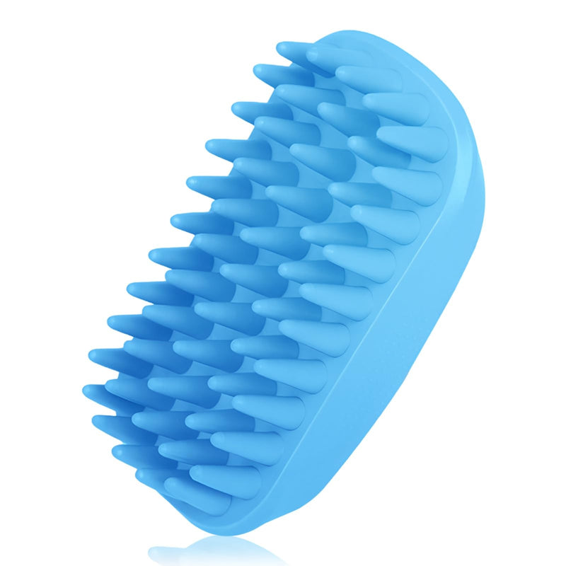 Dog Bath Brush, Pet Silicone Shampoo Brush, Rubber Shower Wash Curry Brush, Soft Shedding Bathing Brush Removes Loose & Shed Fur, for Short Long Haired Dogs Cats Massage Comb - PawsPlanet Australia
