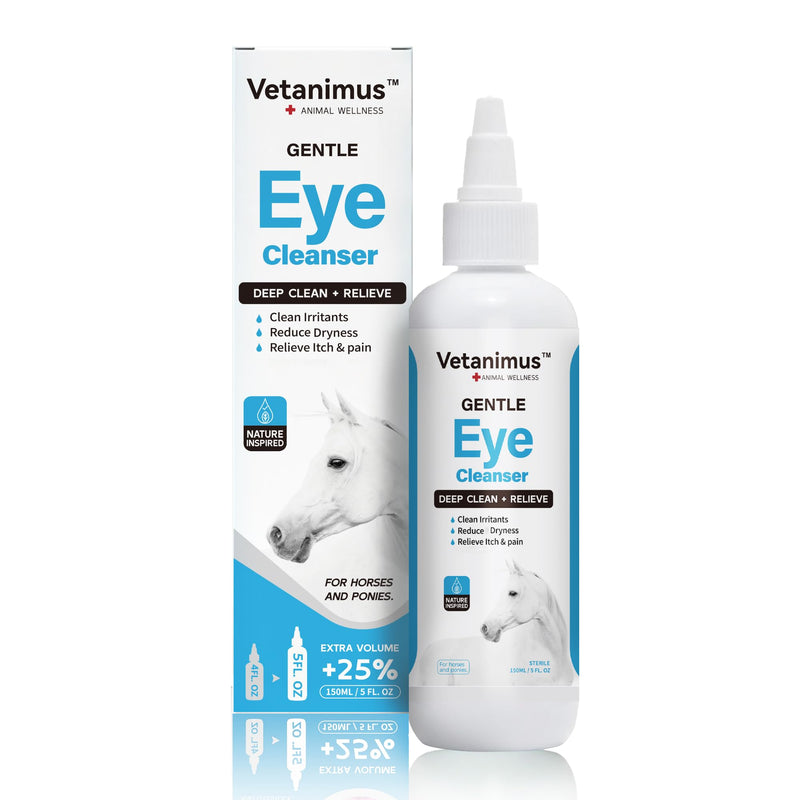 Eye Cleanser 150ml/5 fl.oz for Horses and Ponies Deeply Cleans Foreign Particles Moisturizing Eye Cleanser 1 Bottle - PawsPlanet Australia