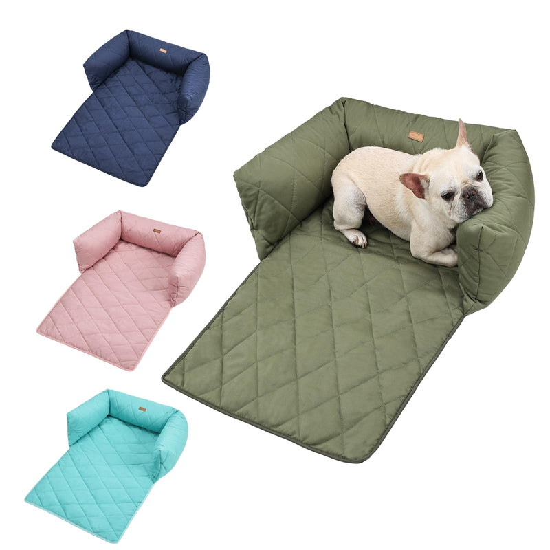 Pet Sofa Bed for Dogs and Cats, Non-Slip Mat, Comfortable Pet Cushion for Small & Medium Dogs, Furniture Protector for Sofa, Cat/Dog Couch Cover Mat - Green - PawsPlanet Australia