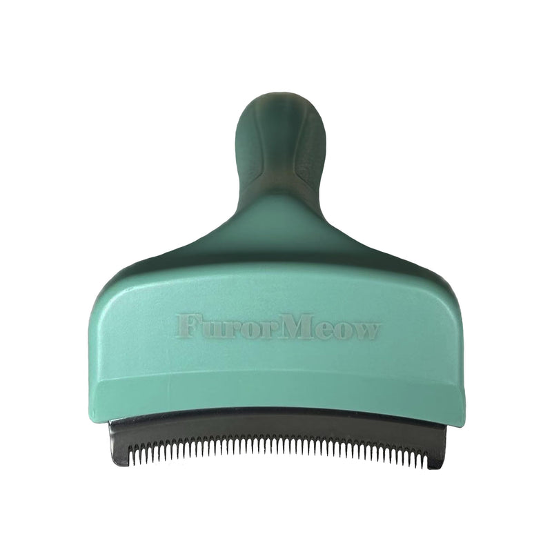 Pet Deshedding Tool with Curve Blade, Cat Grooming Brush, Tight V-shaped Teeth Shedding Comb for Cats and Dogs (Green, Small) Green - PawsPlanet Australia