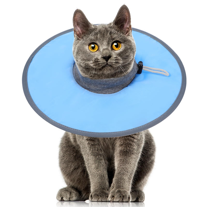 Cat Cone Collar Soft, Cat Recovery Collar to Stop Licking, Waterproof Cat Donut Collar, Adjustable Cat Collar for Cats Kittens After Surgery, Cat Surgery Collar (Light Blue) - PawsPlanet Australia