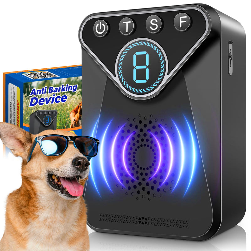 Anti Barking Devices for Dogs, Rechargeable Ultrasonic Dog Bark Control Devices 9 Modes up to 50 Ft, Stop Neighbors Dog Barking, Waterproof Bark Deterrent Box, Dog Barking Silencer for Outdoor Indoor - PawsPlanet Australia