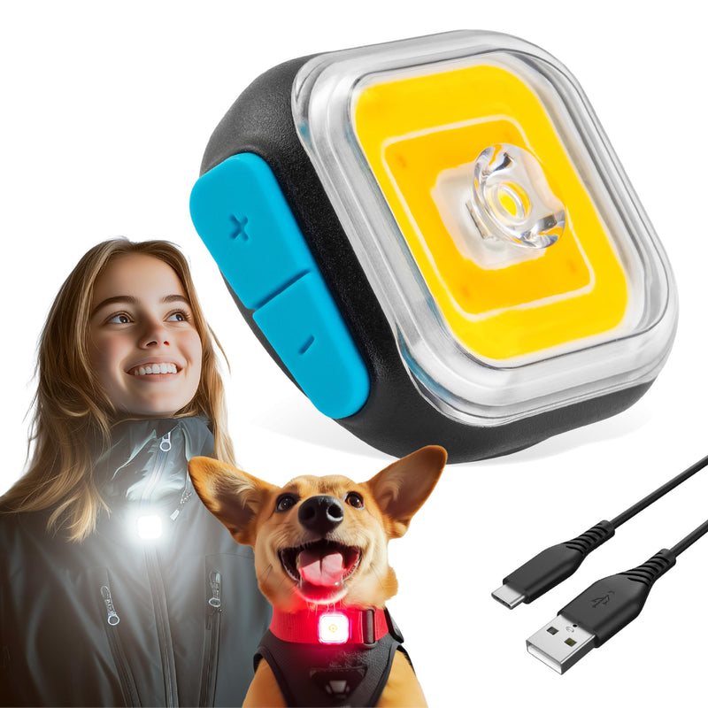 Dog Collar Light (1 Pack), Powerful 500 Lumens Dog Lights for Night Walking, New Generation Rechargeable Reflective Dog Light - Dog Hiking Gear - PawsPlanet Australia
