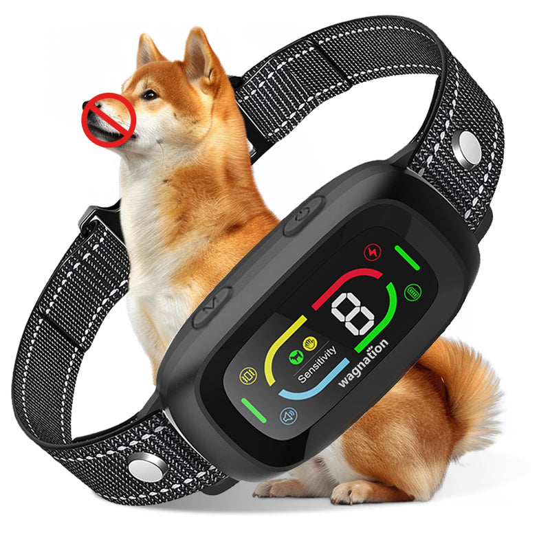 Automatic Dog Bark Collar, Safe Anti Barking Collar with Adjustable Beep Vibration Shock Modes & 9 Sensitivity, IP67 Waterproof Bark Deterrent Device for Large Medium Small Dogs 10-150lbs - PawsPlanet Australia