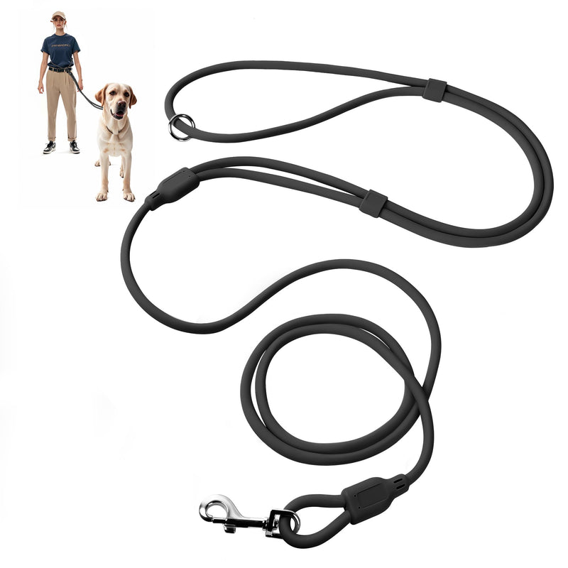 Fida Hands Free Dog Leash for Large Dogs Heavy Duty, Adjustable Crossbody/Waist Leash for Small/Medium/Large Dogs, Waterproof Hands-Free Dog Leashes for Running, Walking & Training(L, Black) M/L(8ft-3/8in) - PawsPlanet Australia