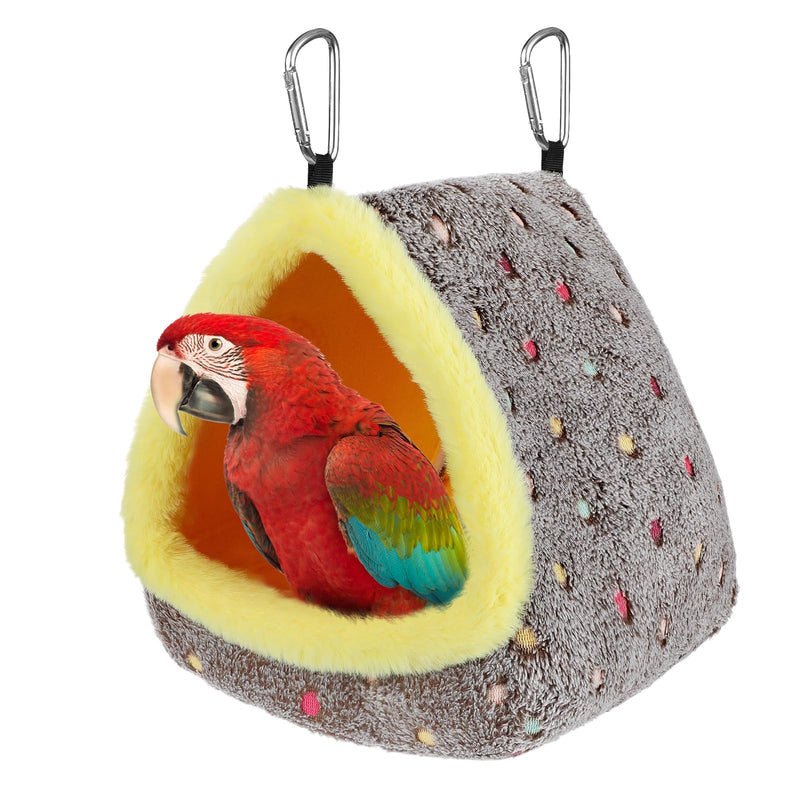 MEWTOGO Large Winter Warm Bird Nest for Cage - Comfortable Birds Bed with Support Plate, Hanging Shed Hideaway Hammock Hut Gift for Macaws African Grey Amazon Parrots